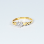 22ct Gold Heart Shape Ladies Ring | Size L