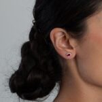 Ohrstecker aus 18 Karat Roségold mit Diamanten und rosa Turmalinen