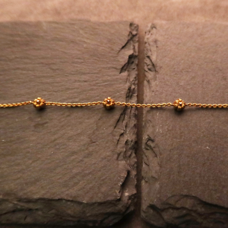 22ct Gold Rosette Flower Single Line Ladies Bracelet 22ct Gold Rosette Flower Single Line Ladies Bracelet