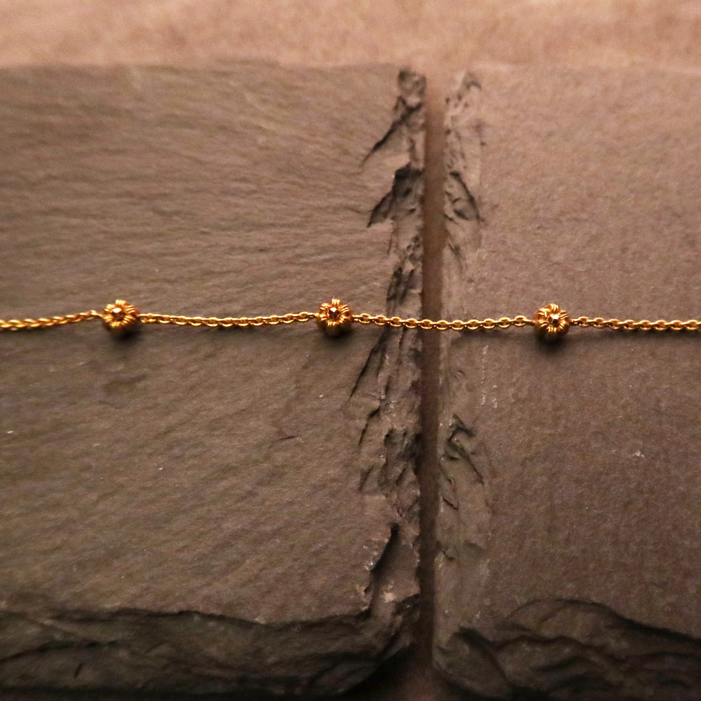 22 Ayar Altın Rozet Çiçek Tek Sıra Bayan Bileklik 22 Ayar Altın Rozet Çiçek Tek Sıra Bayan Bileklik