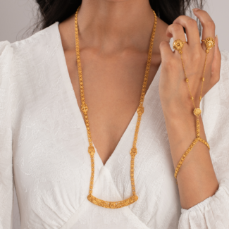 22 Carat Gold Bridal Antique Necklace | 32 inches 22 Carat Gold Bridal Antique Necklace | 32 inches