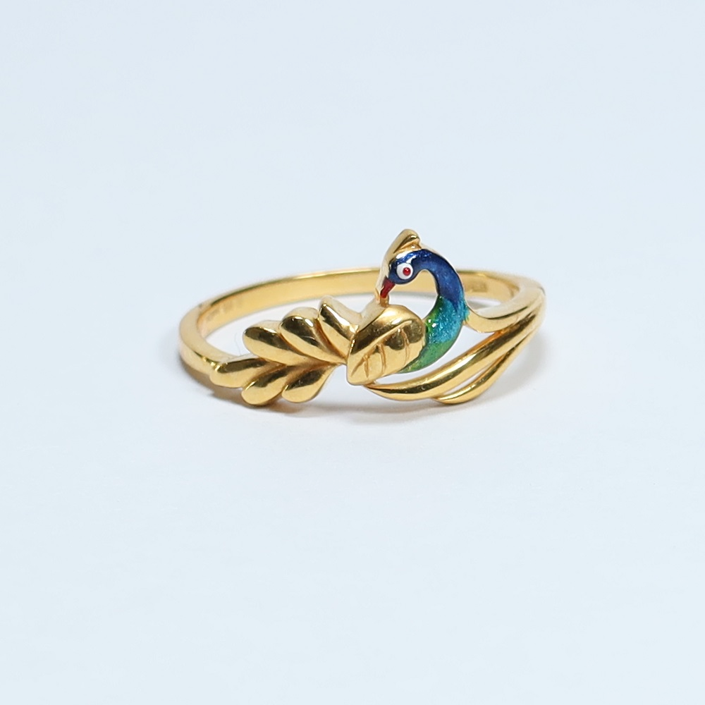 22ct Gold Ladies Fancy Peacock Ring | Size P 22ct Gold Ladies Fancy Peacock Ring | Size P