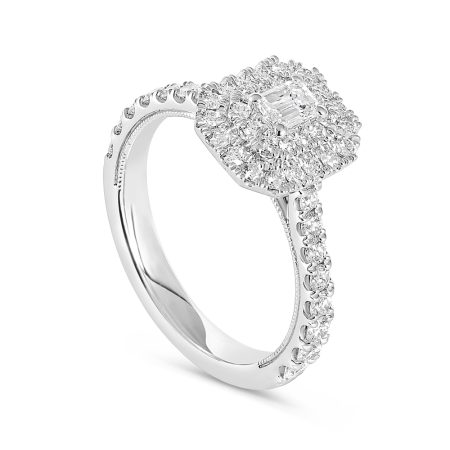 Platinum Diamond Engagement Ring for Women