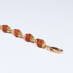 سوار من الذهب عيار 22 قيراط مع رودراكشا | 5.5 بوصة سوار من الذهب عيار 22 قيراط مع رودراكشا | 5.5 بوصة