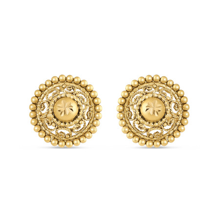 22ct Gold Antique Finish Stud | 12mm 22ct Gold Antique Finish Stud | 12mm