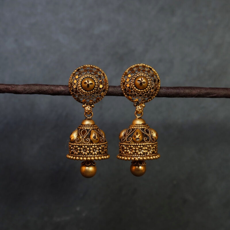 22 Ayar Altın Armari Jhumkha Küpe 22 Ayar Altın Armari Jhumkha Küpe