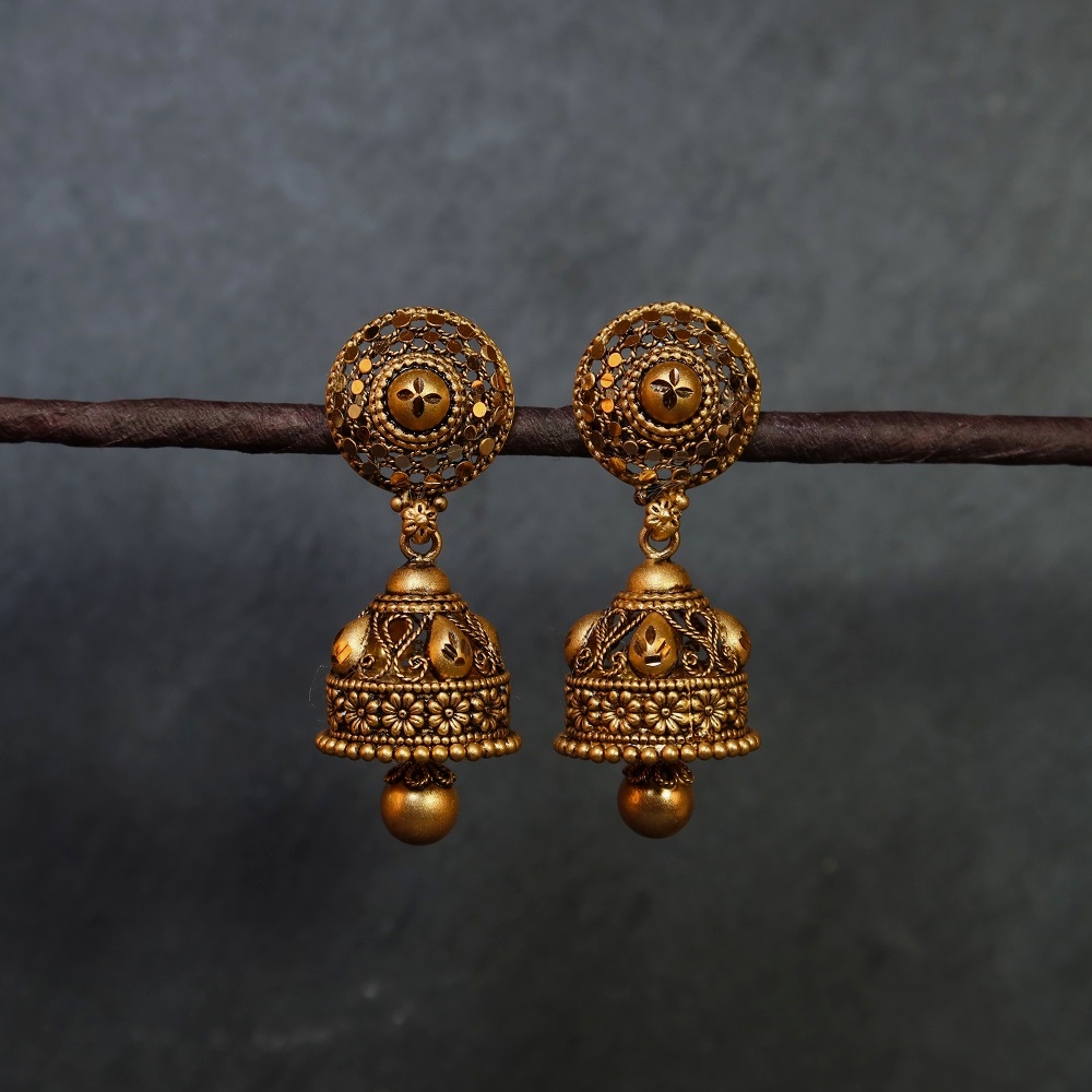 22 Ayar Altın Armari Jhumkha Küpe 22 Ayar Altın Armari Jhumkha Küpe