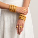 22ct Yellow Gold Bridal Bangle | Rosettes Collection