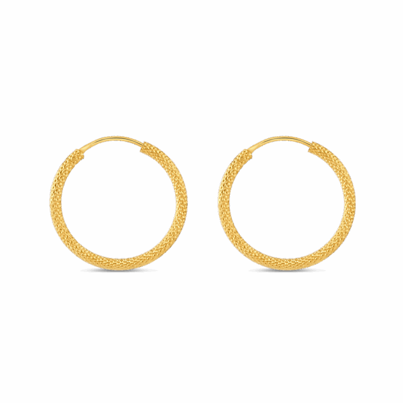 Goldene Reif-Ohrringe für Frauen