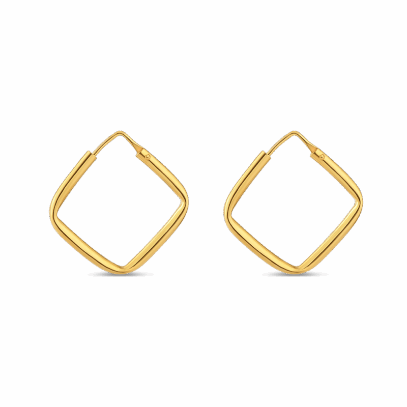 أقراط دائرية على شكل معين أقراط دائرية على شكل معين