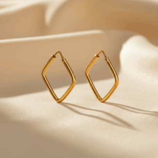 Rhombus Hoop Earrings Rhombus Hoop Earrings