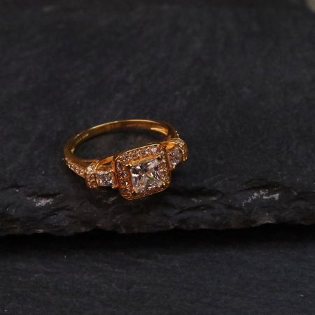 22 Ayar Altın CZ Üçlü Nişan Yüzüğü | O Beden 22 Ayar Altın CZ Üçlü Nişan Yüzüğü | O Beden