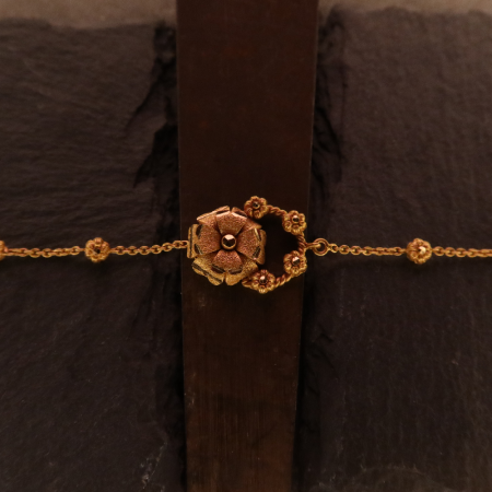 22ct Rosette Flower Ladies Bracelet | 7 Inches