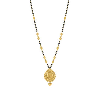 22ct Sunrise Gold Mangalsutra | Rosette Collection | 21 Inches
