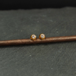 قرط 22 قيراط 22 قيراط حجر واحد CZ | 5 مم قرط 22 قيراط 22 قيراط حجر واحد CZ | 5 مم