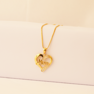 22ct Gold Heart Shaped Mum Pendant 22ct Gold Heart Shaped Mum Pendant