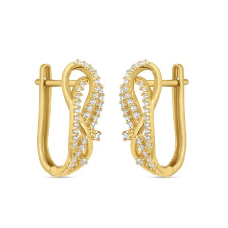22ct Gold Fancy Hoop Earring with CZ 22ct Gold Fancy Hoop Earring with CZ