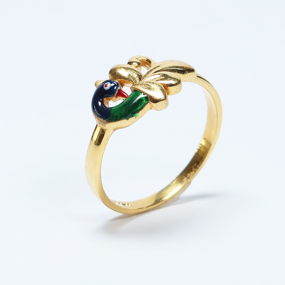 22ct Gold Peacock Ring For Women 22ct Gold Peacock Ring For Women