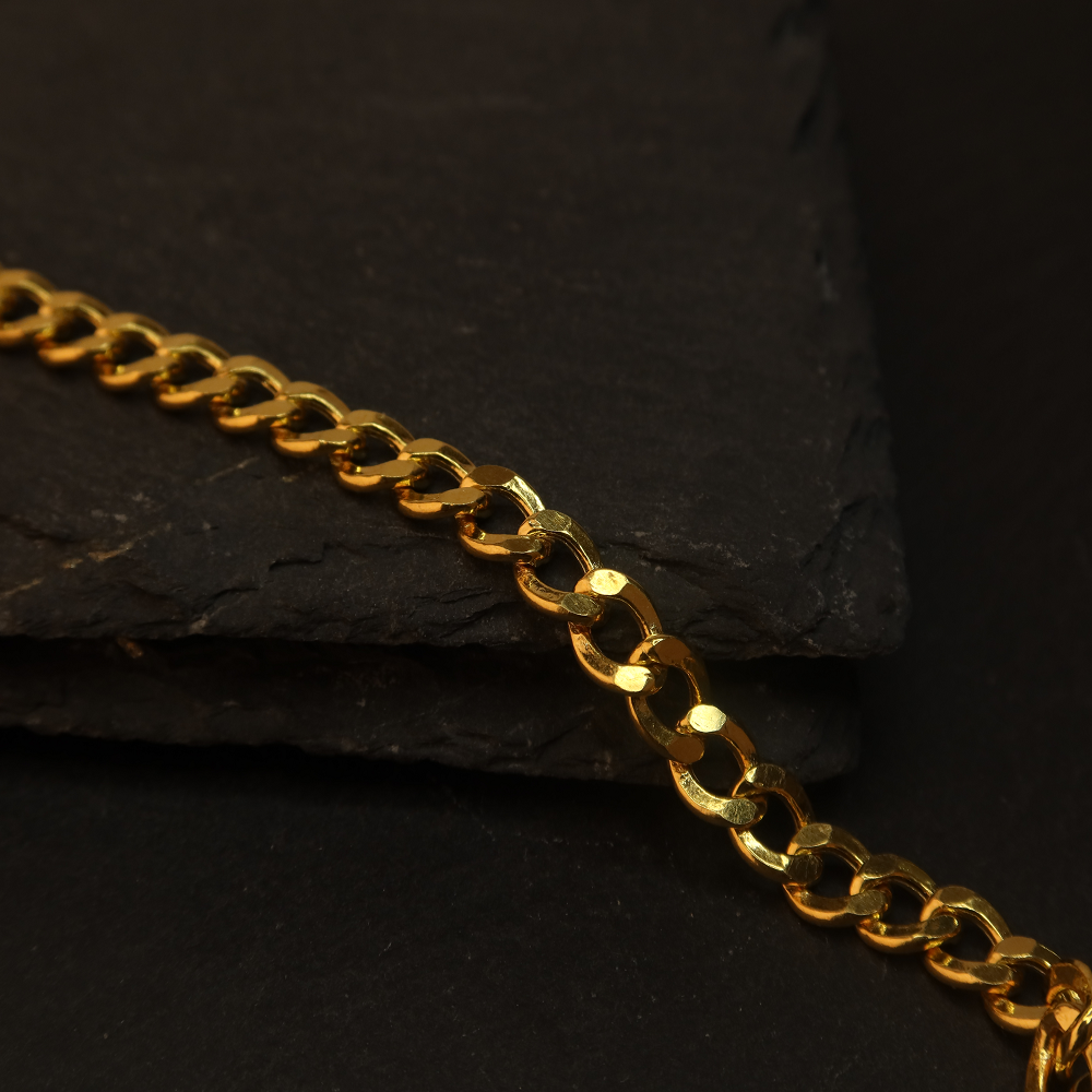 22 Ayar Sarı Altın Erkek Bileklik | 8,5 İnç 22 Ayar Sarı Altın Erkek Bileklik | 8,5 İnç