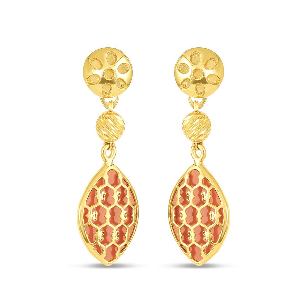 Ters Çevrilebilir 22 Ayar Altın Mineli Küpe Ters Çevrilebilir 22 Ayar Altın Mineli Küpe