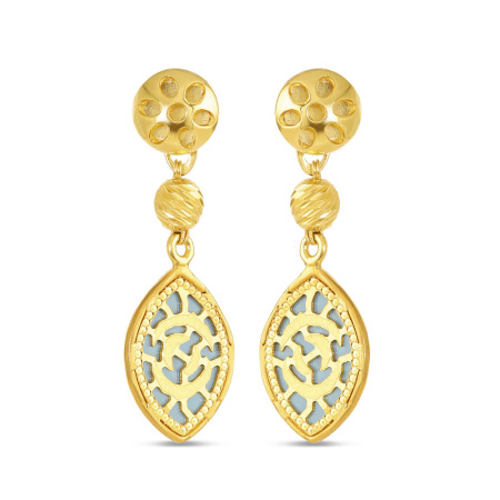 Ters Çevrilebilir 22 Ayar Altın Mineli Küpe Ters Çevrilebilir 22 Ayar Altın Mineli Küpe