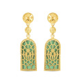 Emaille-Ohrring aus 22 Karat Gold mit Wendefunktion