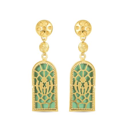 Enamel Reversible Earring in 22ct Gold