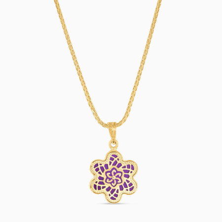 Reversible Floral Designed Pendant in 22ct Gold