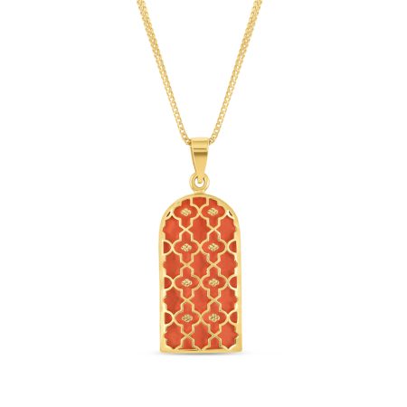 Reversible Pendant in 22ct Gold with Enamel