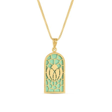 Reversible Pendant in 22ct Gold with Enamel Reversible Pendant in 22ct Gold with Enamel