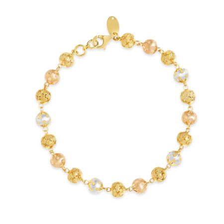 22ct Gold Bracelet with Rhodium and Rose Gold Finish 22ct Gold Bracelet with Rhodium and Rose Gold Finish