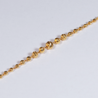 22ct Gold Ladies Bead Bracelet | 6.75 Inches