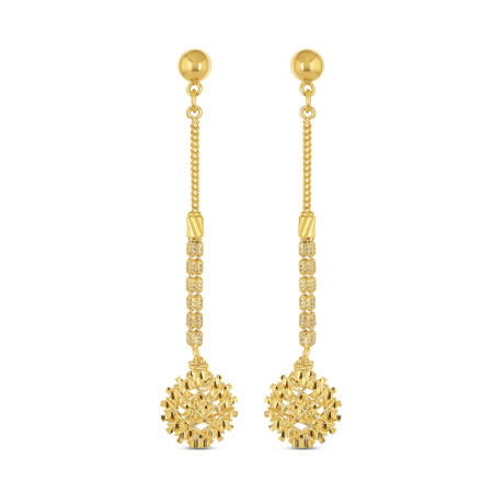 22ct Gold Drop Earrings | 2.5 Inches 22ct Gold Drop Earrings | 2.5 Inches