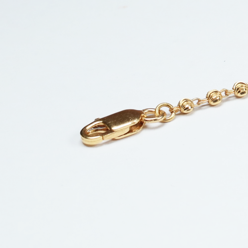 Textured Bead Link 22ct Gold Bracelet for Women
