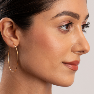 22ct Sunrise Gold Plain Hoop Earring 22ct Sunrise Gold Plain Hoop Earring