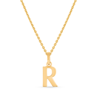 22ct Gold Initial R Pendant