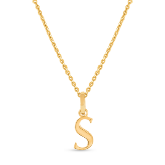 22ct Sunrise Gold Initial S Pendant 22ct Sunrise Gold Initial S Pendant