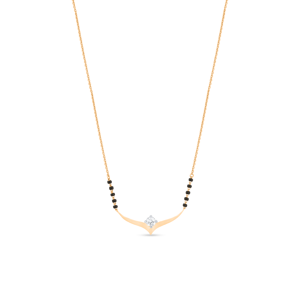 Lotus Tomurcuğu Mangalsutra | 0.40ct Lotus Tomurcuğu Mangalsutra | 0.40ct