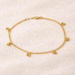 22ct Gold Fußkettchen mit Ghungroo | 10 Zentimeter