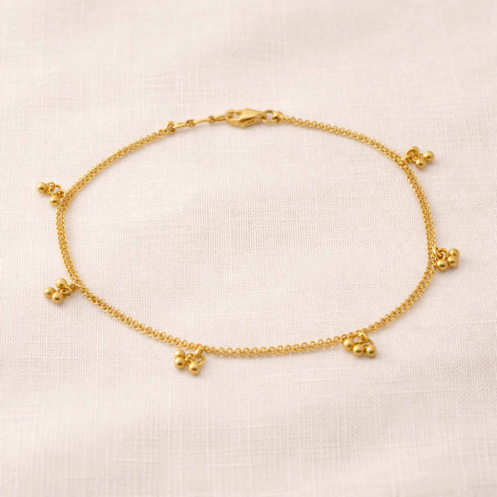 Ghungroo ile 22 Ayar Altın Halhal | 10 İnç Ghungroo ile 22 Ayar Altın Halhal | 10 İnç