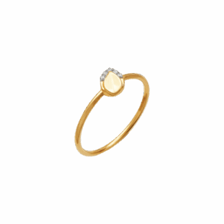 22ct Gold CZ Heart Ring | Size O 22ct Gold CZ Heart Ring | Size O