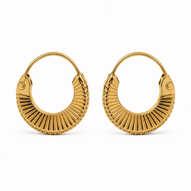 Korb-Ohrringe aus 22 Karat Gelbgold Korb-Ohrringe aus 22 Karat Gelbgold