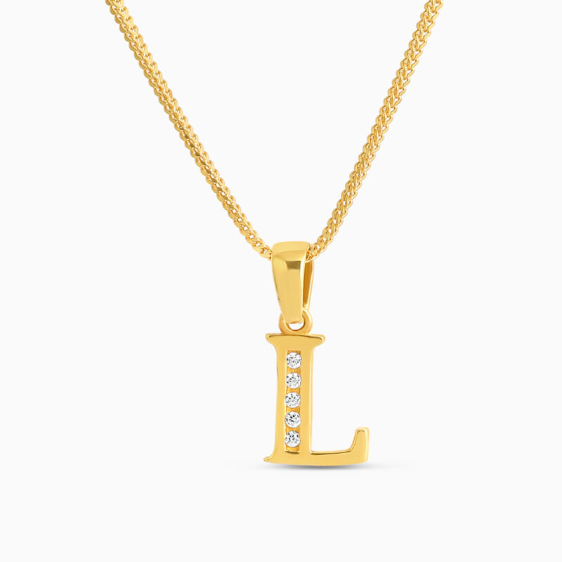 22ct Gold Initial L Anhänger | Unisex