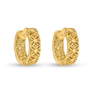 22ct Gold Antique Matte Finish Hoop Earring 22ct Gold Antique Matte Finish Hoop Earring