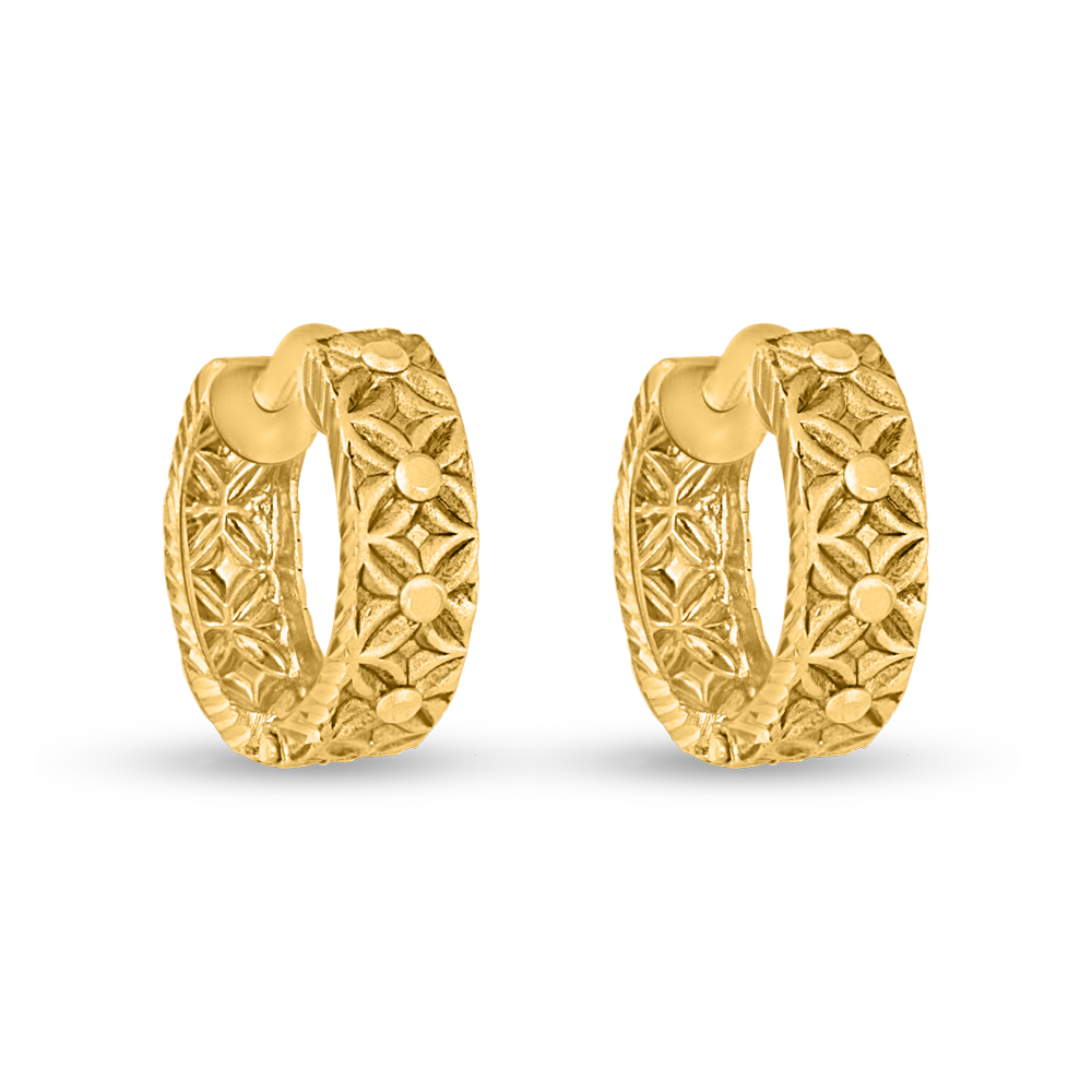 22 Ayar Altın Antik Mat Kaplama Halka Küpe 22 Ayar Altın Antik Mat Kaplama Halka Küpe