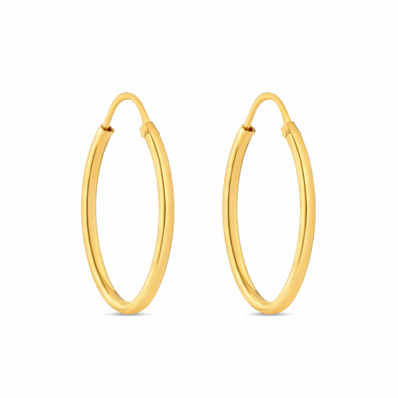 22 Ayar Altın Halka Küpeler 22 Ayar Altın Halka Küpeler