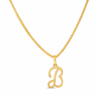 22ct Gold Initial B Pendant | Unisex 22ct Gold Initial B Pendant | Unisex