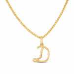 قلادة حرف D من الذهب عيار 22 قيراط | للجنسين قلادة حرف D من الذهب عيار 22 قيراط | للجنسين