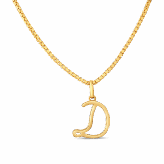 22ct Gold Initial D Pendant | Unisex 22ct Gold Initial D Pendant | Unisex