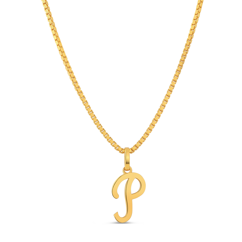 22 Ayar Altın Baş Harfi Kolye P 22 Ayar Altın Baş Harfi Kolye P